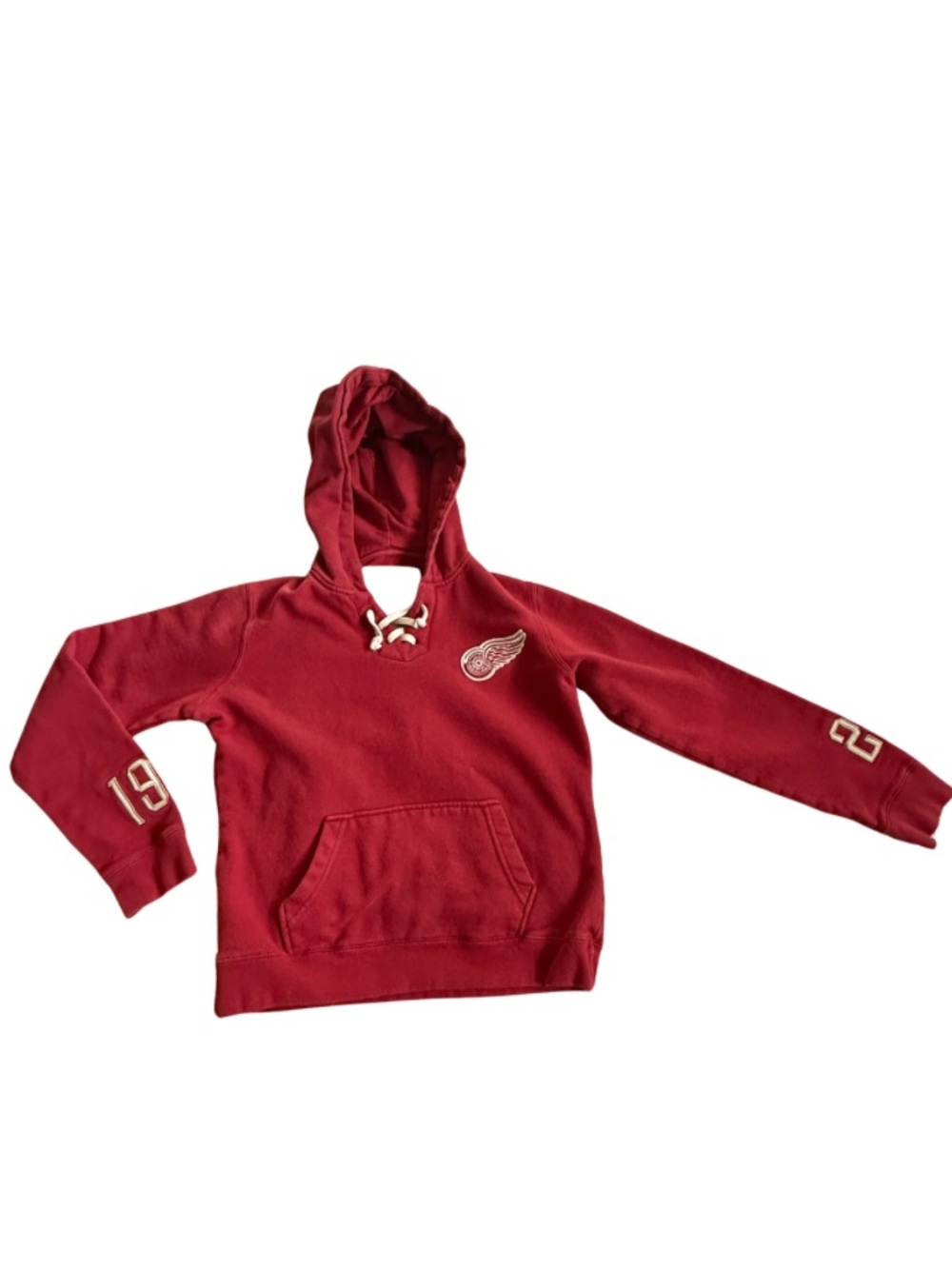 Red Wings Kids Hoodie or small adult with Wing Logo